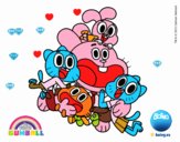 Gumball y amigos contentos