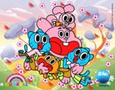 Gumball y amigos contentos