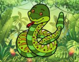 Una serpiente de cascabel