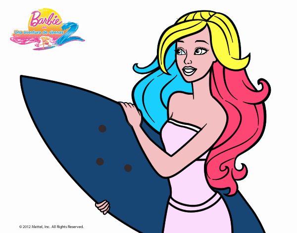 Barbie va a surfear