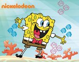 Bob Esponja saludando