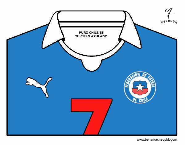 Camiseta del mundial de fútbol 2014 de Chile