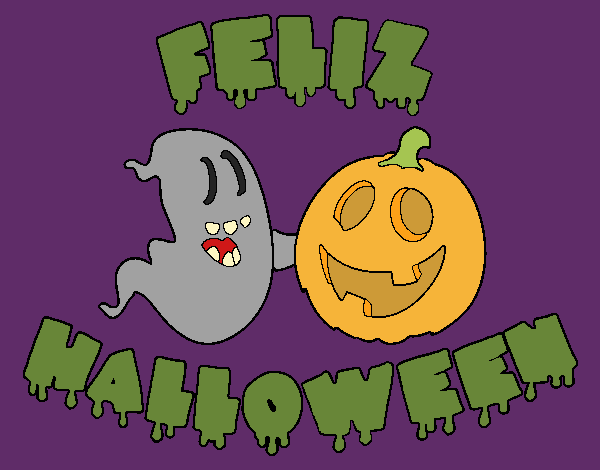 Dibujo Feliz Halloween pintado por Joby