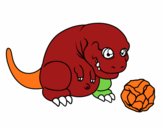 Tyrannosaurus rex jugando