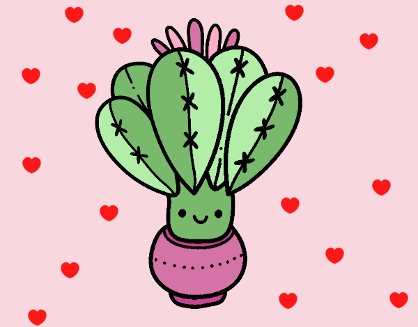 Un cactus con flor