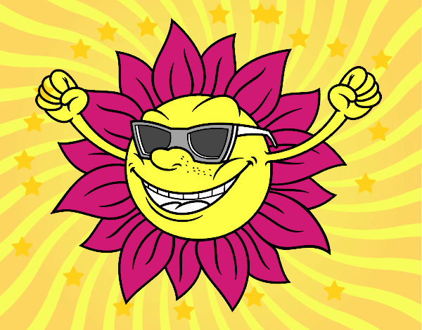 Un sol con gafas de sol