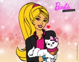 Barbie con su linda gatita