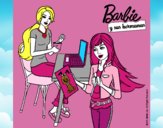 Barbie y su hermana merendando