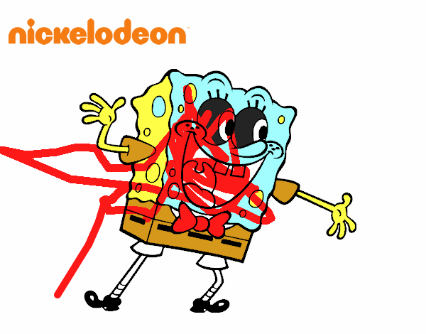 Bob Esponja saludando