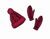 Conjunto de guantes y gorro