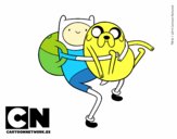 Finn y Jake abrazados