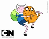 Finn y Jake abrazados