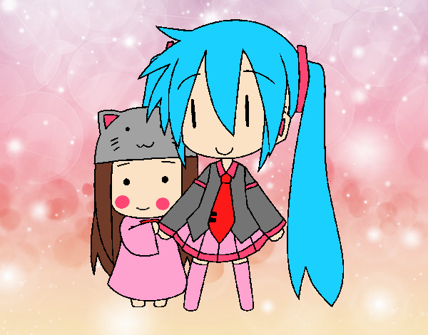 Miku y Kasane Chibi