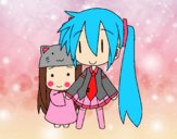 Miku y Kasane Chibi