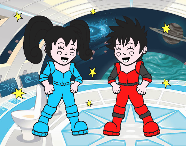 Niños astronautas