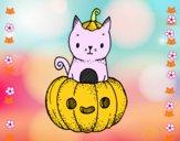 Un gatito de Halloween