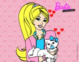 Barbie con su linda gatita