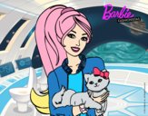 Barbie con su linda gatita