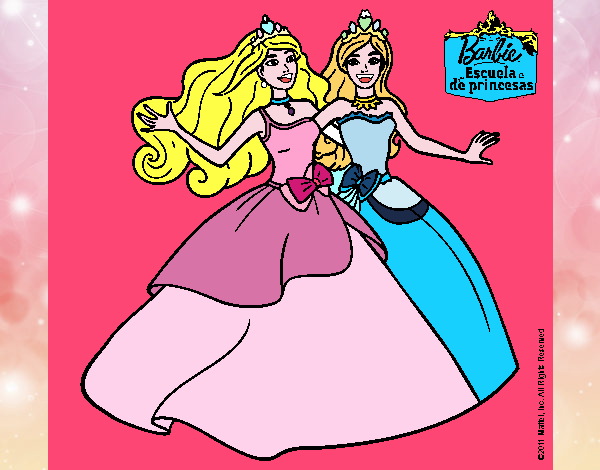 Barbie y su amiga súper felices