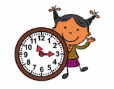 Niña con reloj