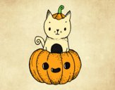 Un gatito de Halloween