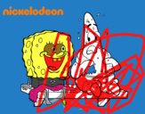 Bob Esponja y Patricio en bañador