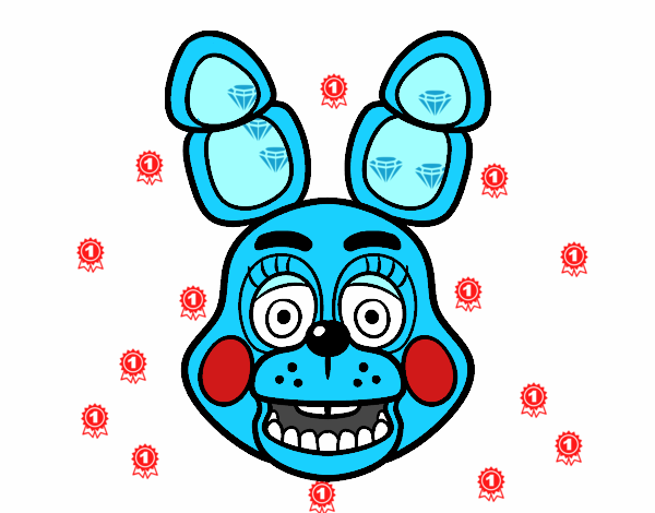 Cara de Toy Bonnie de Five Nights at Freddy's