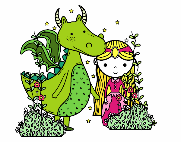 Dragón y princesa