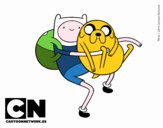 Finn y Jake abrazados