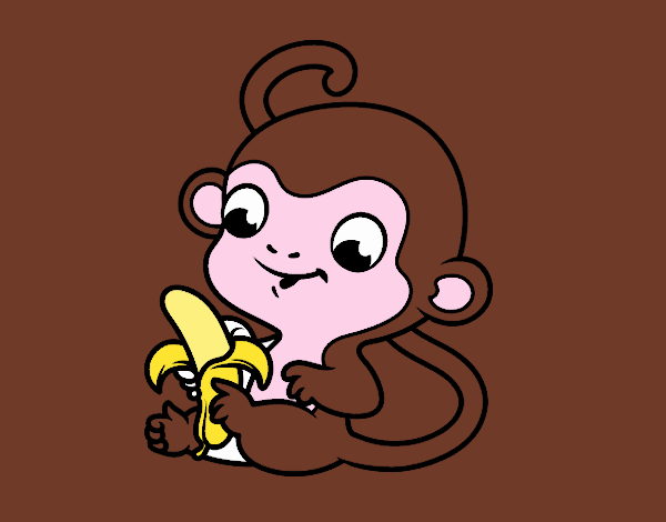 Monito con plátano