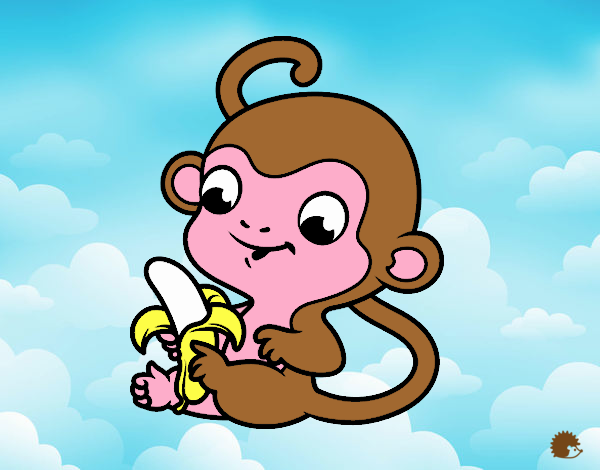 Monito con plátano