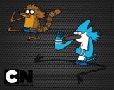 Mordecai y Rigby karatekas