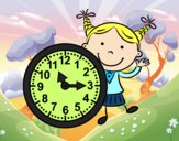 Niña con reloj