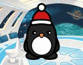 Pingüino navideño