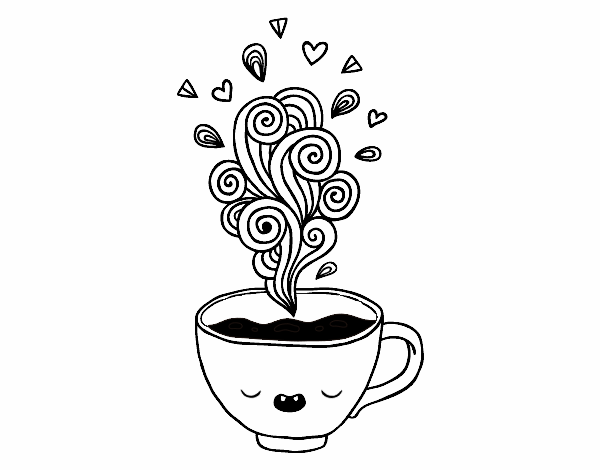  Dibujo de Taza de café kawaii pintado por en Dibujos.net el día