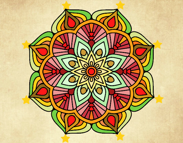 Dibujo Un mandala de flor oriental pintado por Albanydl
