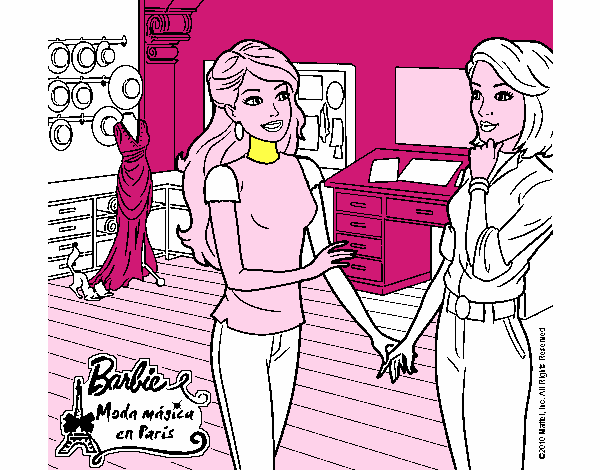 Barbie con la diseñadora de moda