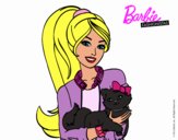 Barbie con su linda gatita