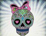 Calavera mejicana con lazo