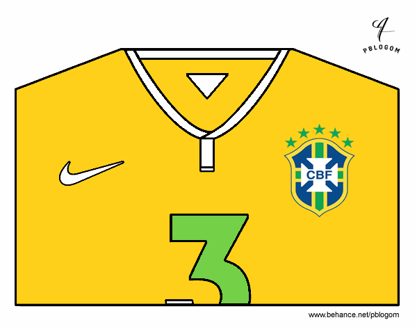 Camiseta del mundial de fútbol 2014 de Brasil