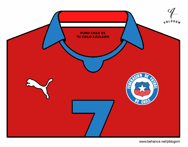 Camiseta del mundial de fútbol 2014 de Chile