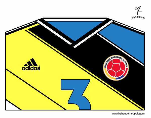 Camiseta del mundial de fútbol 2014 de Colombia