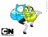 Finn y Jake abrazados