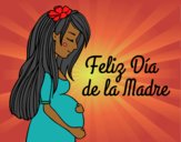 Mamá embarazada en el día de la madre