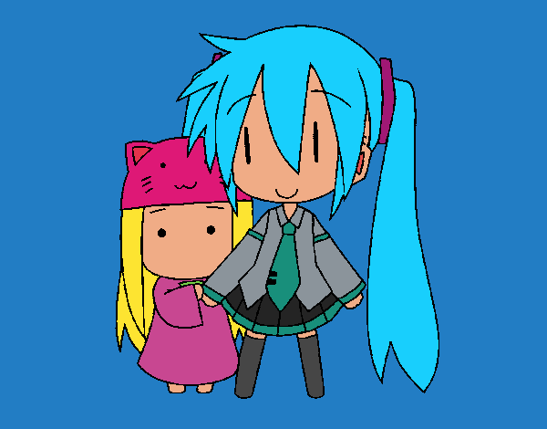 Miku y Kasane Chibi