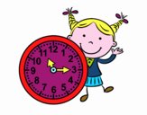 Niña con reloj