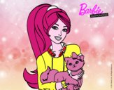 Barbie con su linda gatita