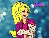 Barbie con su linda gatita