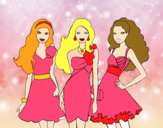 Barbie y sus amigas vestidas de fiesta