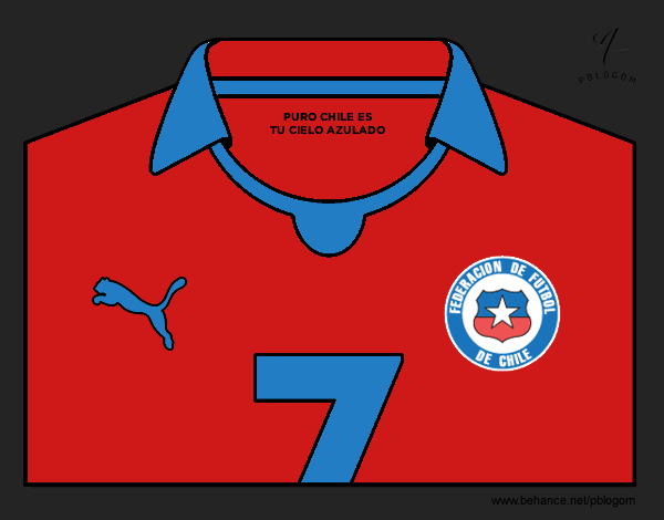 Camiseta del mundial de fútbol 2014 de Chile